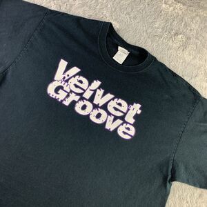 Velvet Groove Shirt Mens Extra Large Black White Purple Psych Blues Rock Band